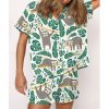 Cute Sloth Silky Satin Pajama Set For Women
