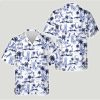 Flamingo Tropical Toile De Jouy Personalized Hawaiian Shirt