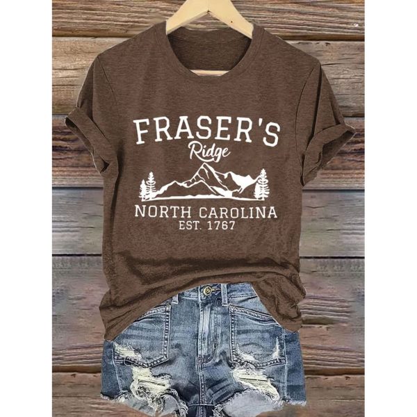 Fraser’s Ridge North Carolina Est 1767 Print T-Shirt