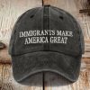 Immigrants Make America Great Print Cap
