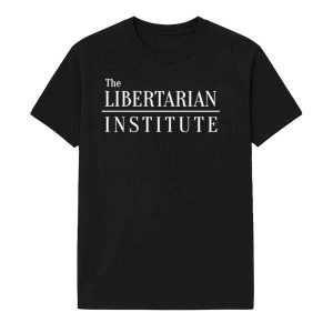 Dave Smith Wearing The Libertarian Institute Shirt