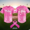 Phillies Breast Cancer Awareness Month 2025 Baseball Jersey