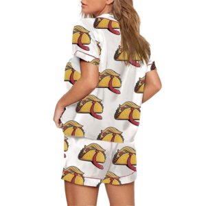 Funny TACO He Always Chickens Out Political Humor Satin Pajama Set