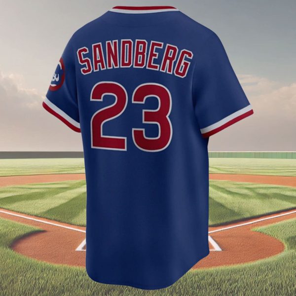 Jon Lester Wearing Ryne Sandberg Chicago Cubs Jersey