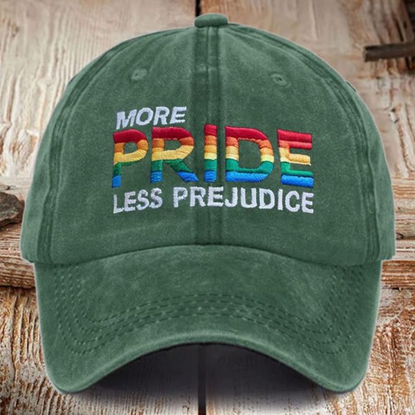 More Pride Less Prejudice Embroidered Baseball Cap