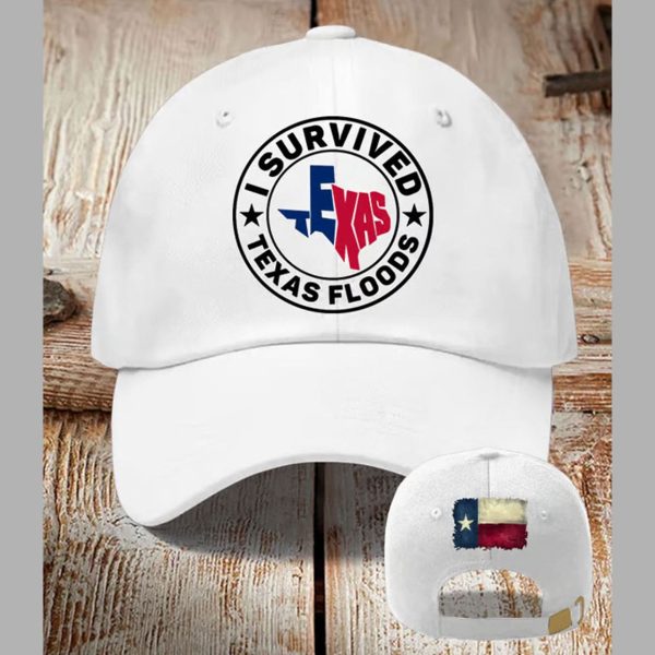 Retro Texas Strong I Survived Texas Floods Print Baseball Cap