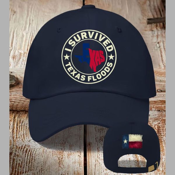 Retro Texas Strong I Survived Texas Floods Print Baseball Cap
