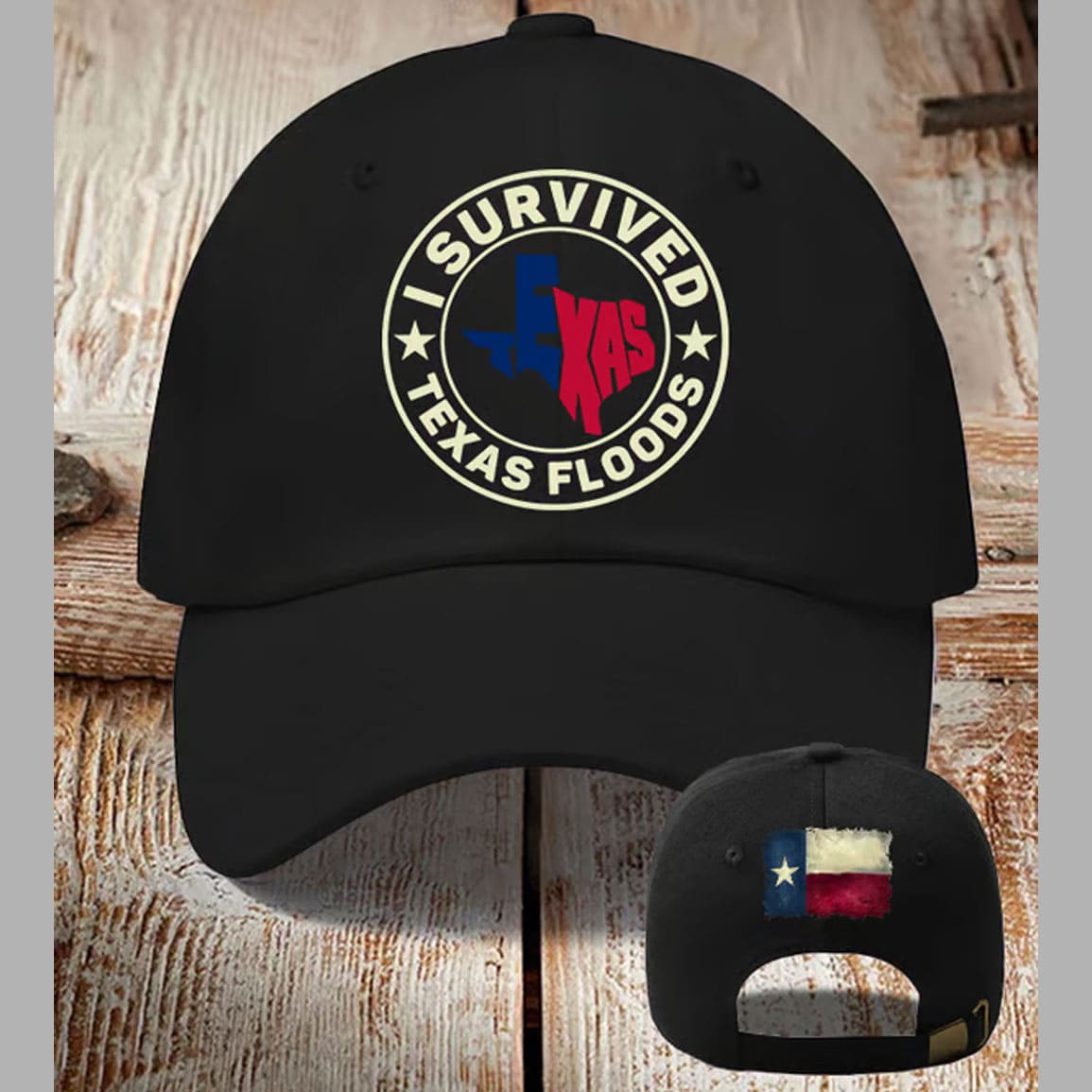 Retro Texas Strong I Survived Texas Floods Print Baseball Cap Retro Texas Strong I Survived Texas Floods Print Baseball Cap