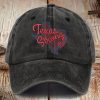 Retro Texas Strong Print Baseball Cap