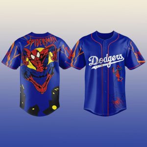 Los Angeles Dodgers x Spider Man Blue Jersey 2025