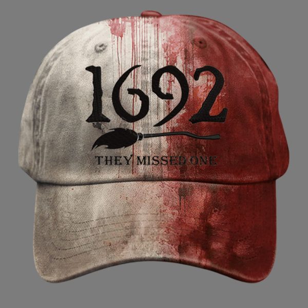 Bloodstained Halloween 1692 They Missed One Printed Hat
