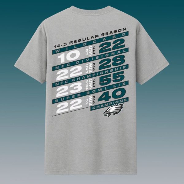 Eagles Super Bowl LIX Champions 14 3 Regular Season Shirt