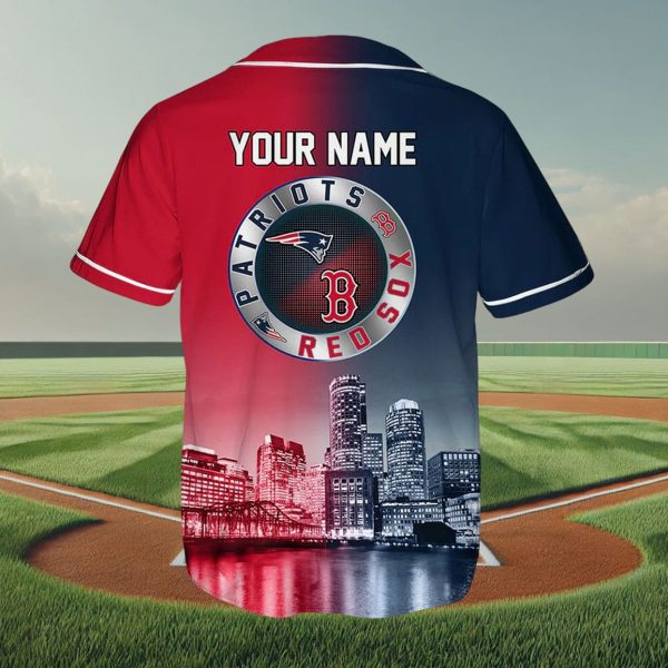 Patriots x Red Sox Boston Baseball Jersey