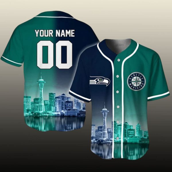 Seahawks x Mariners Seattle Baseball Jersey