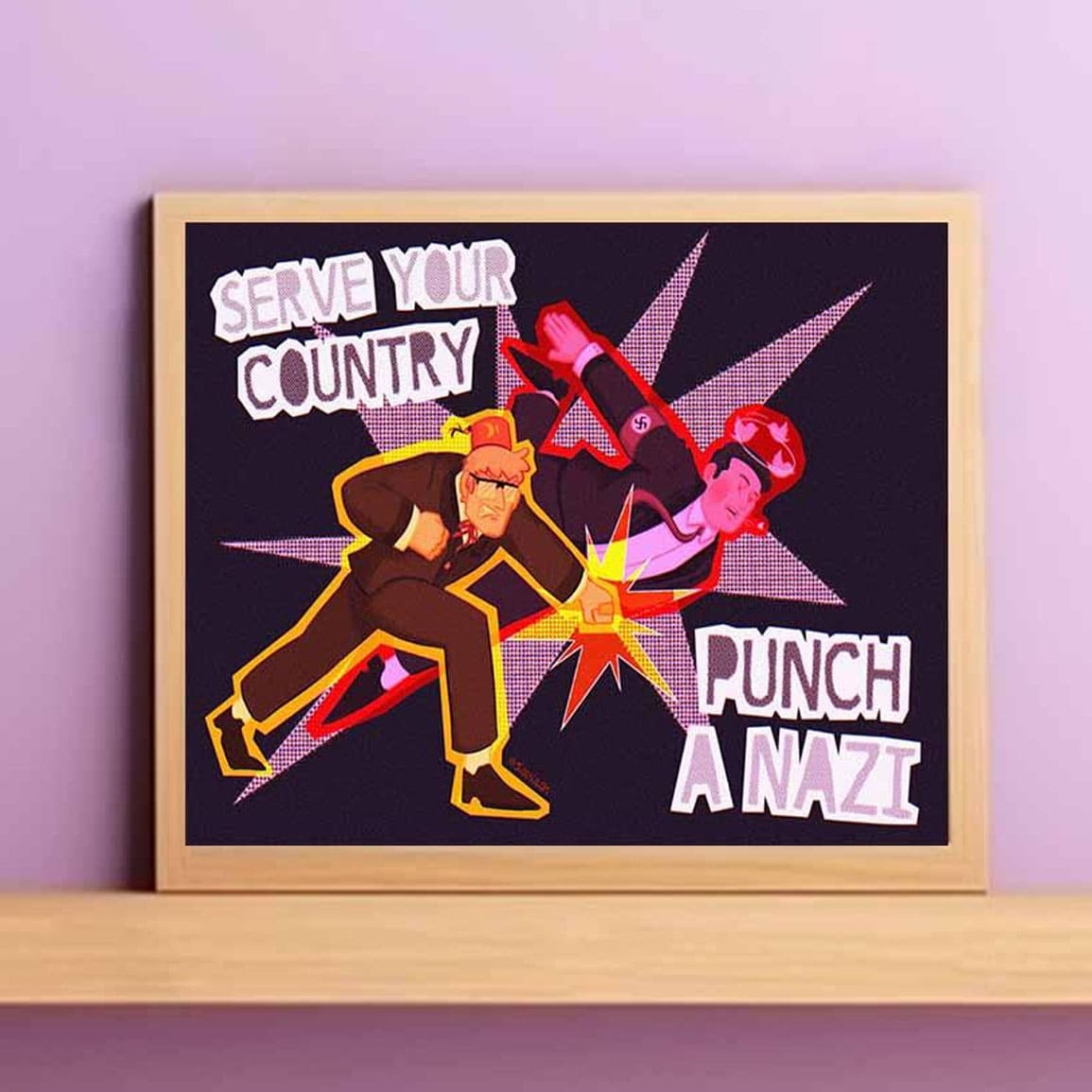 Serve Your Country Punch A Nazi Poster Serve Your Country Punch A Nazi Poster
