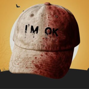 I’M OK Bloodstained Print Hat