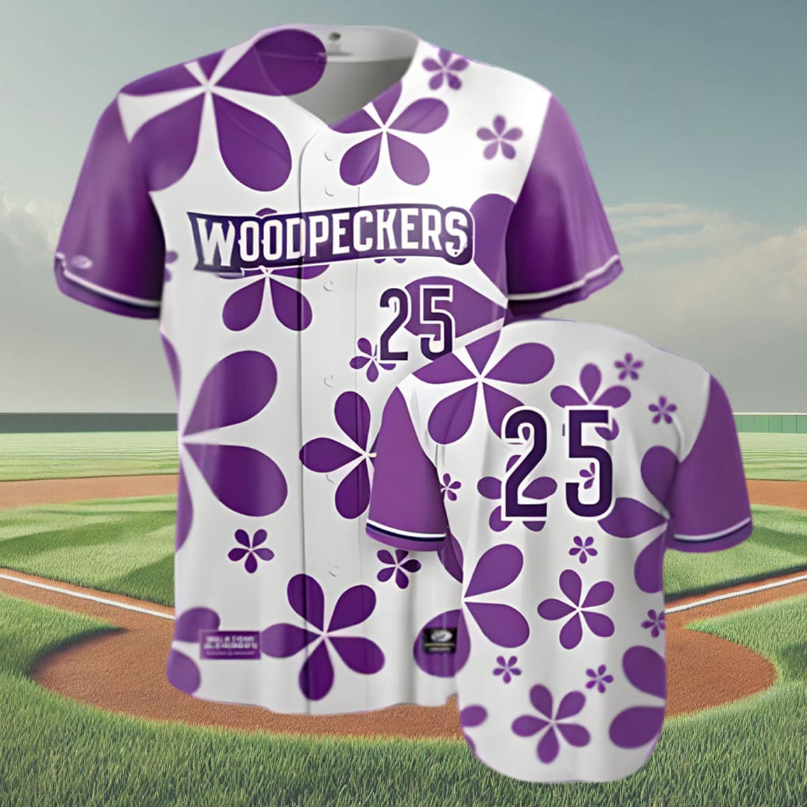 Woodpeckers Paint The Park Purple Jersey 2025 Woodpeckers Paint The Park Purple Jersey 2025