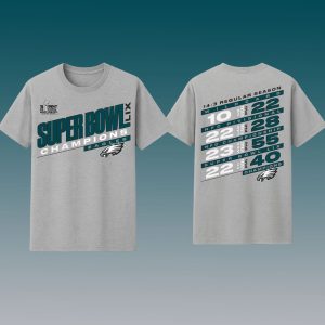 Eagles Super Bowl LIX Champions 14 3 Regular Season Shirt