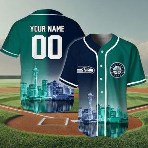 Seahawks x Mariners Seattle Baseball Jersey