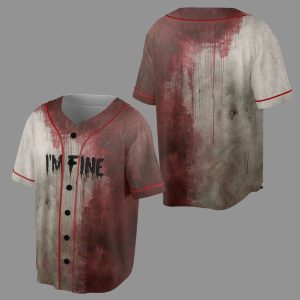 Bloody Im Fine Halloween Print Jersey