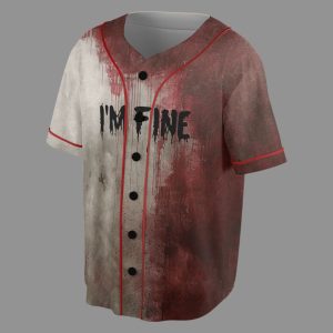 Bloody Im Fine Halloween Print Jersey