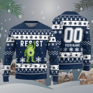 Cowboys Portland Frog Resist Ugly Christmas Sweater
