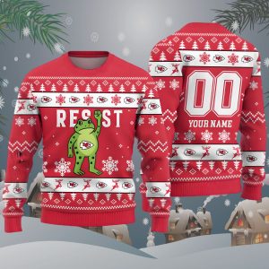 KC Chiefs Portland Frog Resist Ugly Christmas Sweater