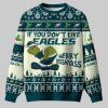 Grnch If You Dont Like Eagles Merry Kissmyass Ugly Christmas Sweater