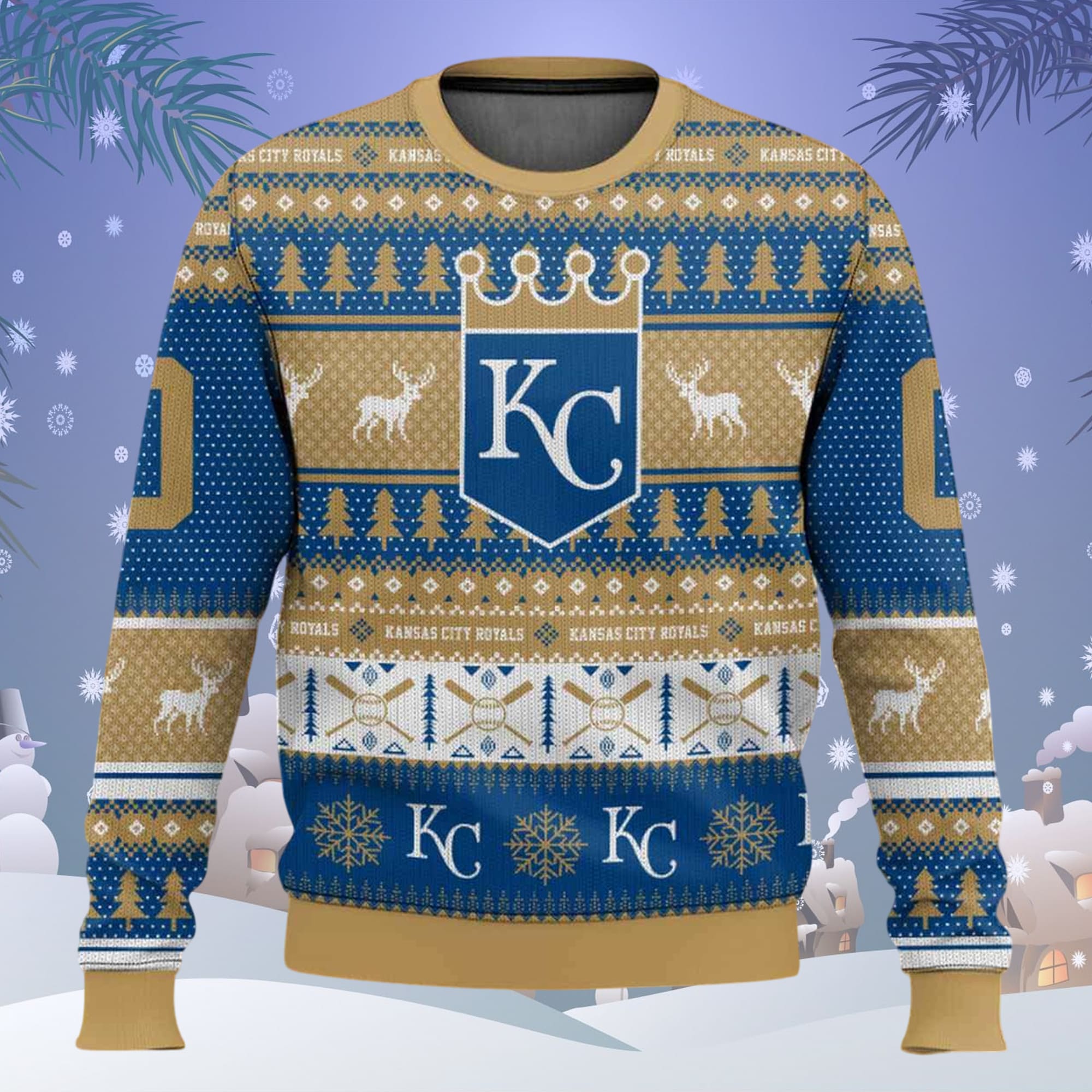 Royals Baseball 2025 Personalized Ugly Christmas Sweater Royals Baseball 2025 Personalized Ugly Christmas Sweater