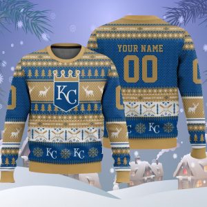 Royals Baseball 2025 Personalized Ugly Christmas Sweater