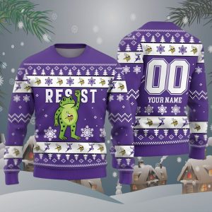 Vikings Portland Frog Resist Ugly Christmas Sweater